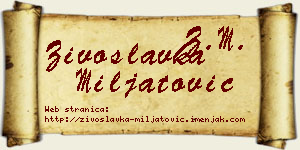 Živoslavka Miljatović vizit kartica